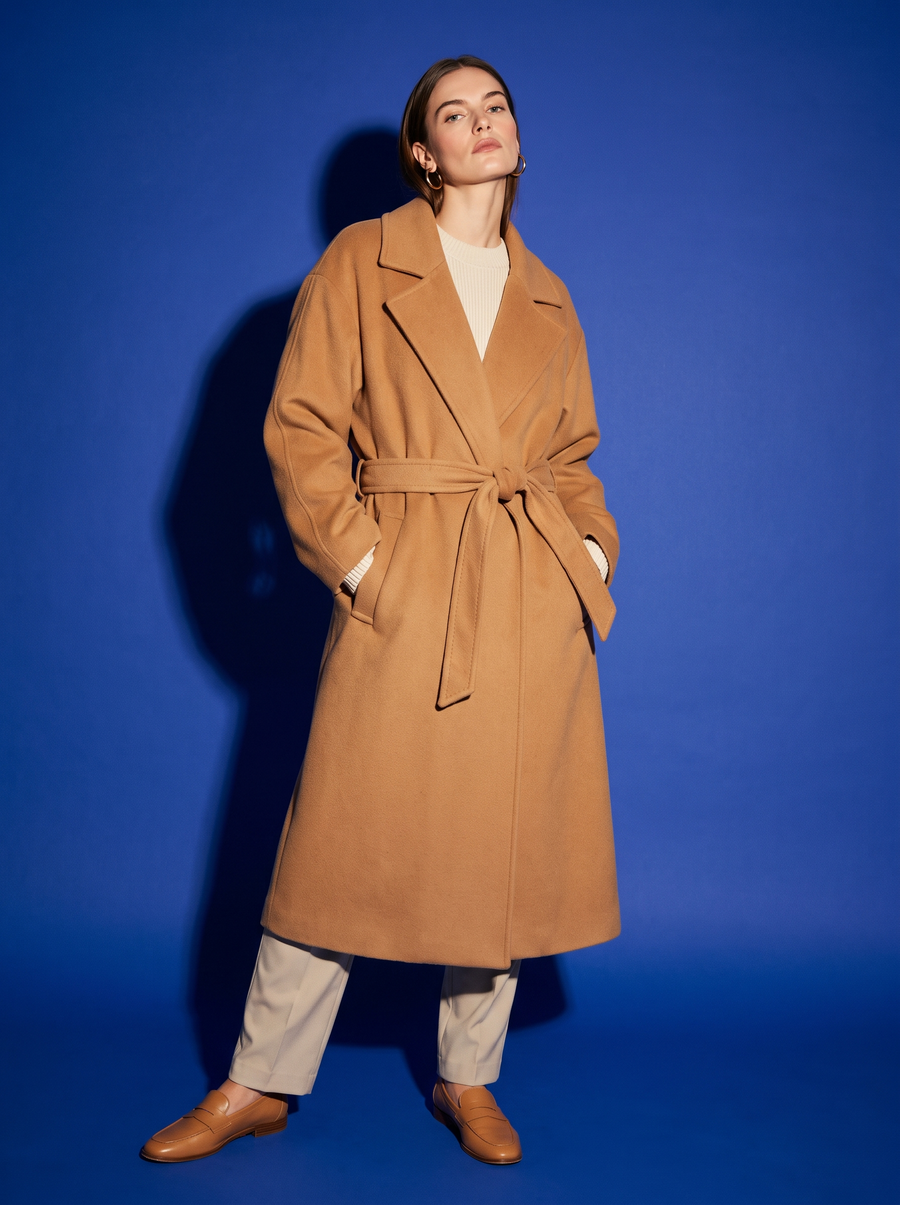 Marguerite Wool Wrap Coat