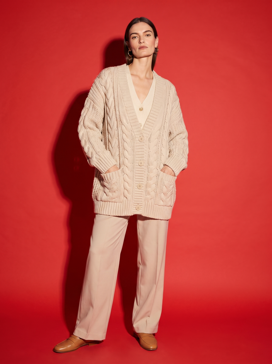 Simone Cable Knit Cardigan