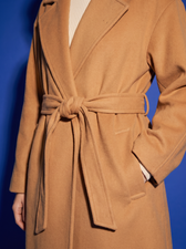 Marguerite Wool Wrap Coat, fabric and construction detail