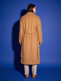 Marguerite Wool Wrap Coat, back view