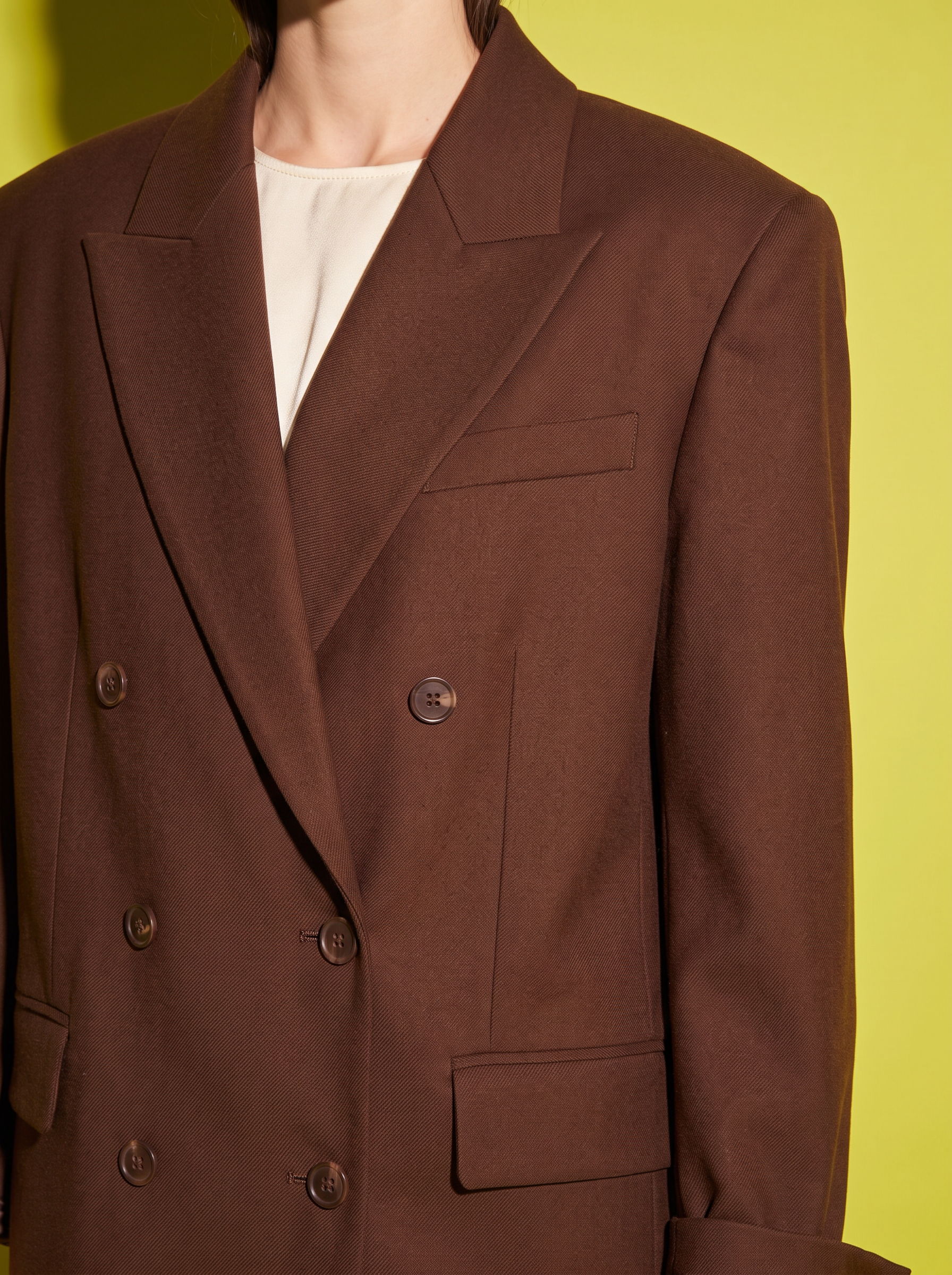 Vivienne Double-Breasted Blazer, fabric and construction detail