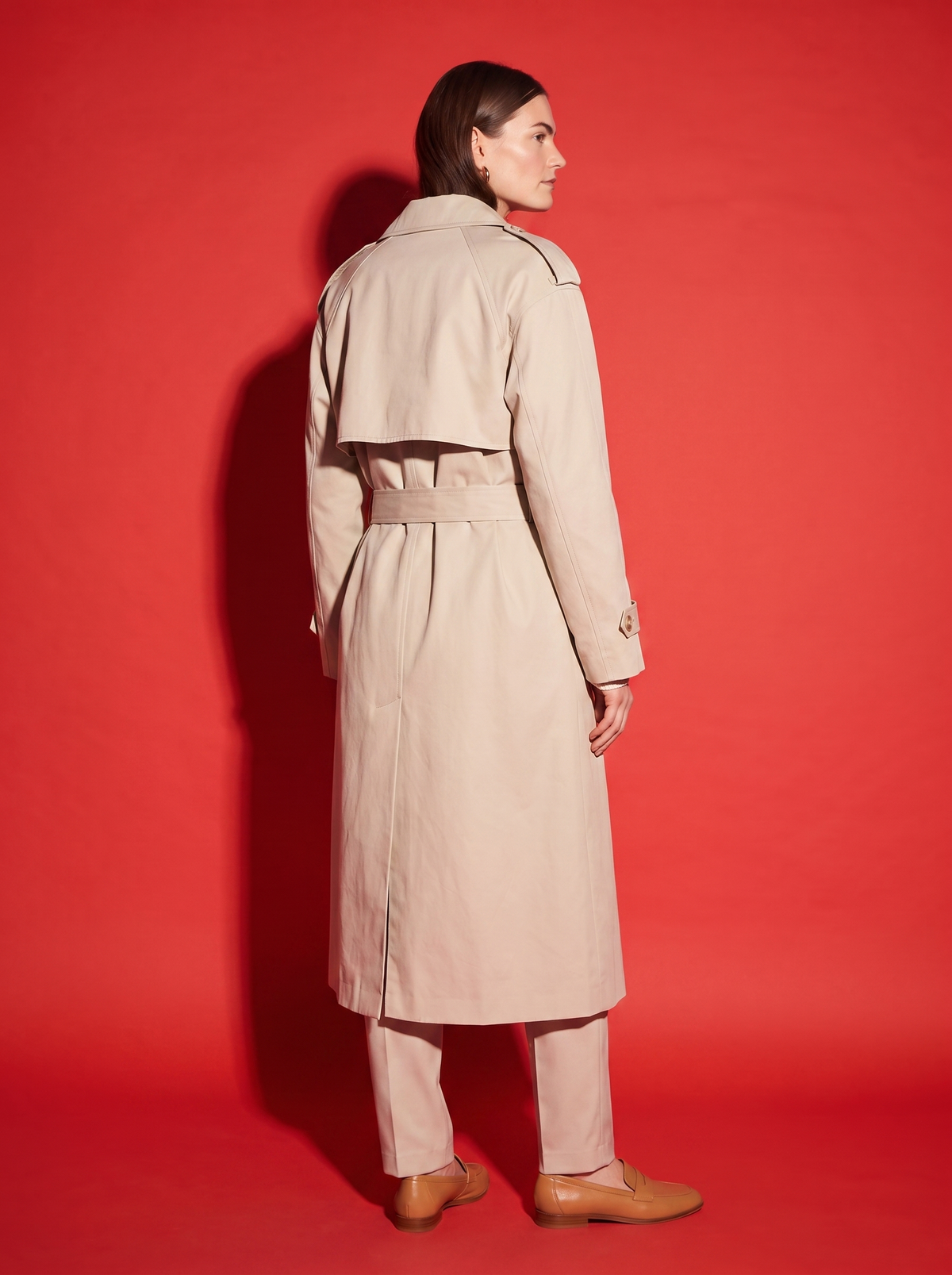 Elodie Belted Trench Coat, back view