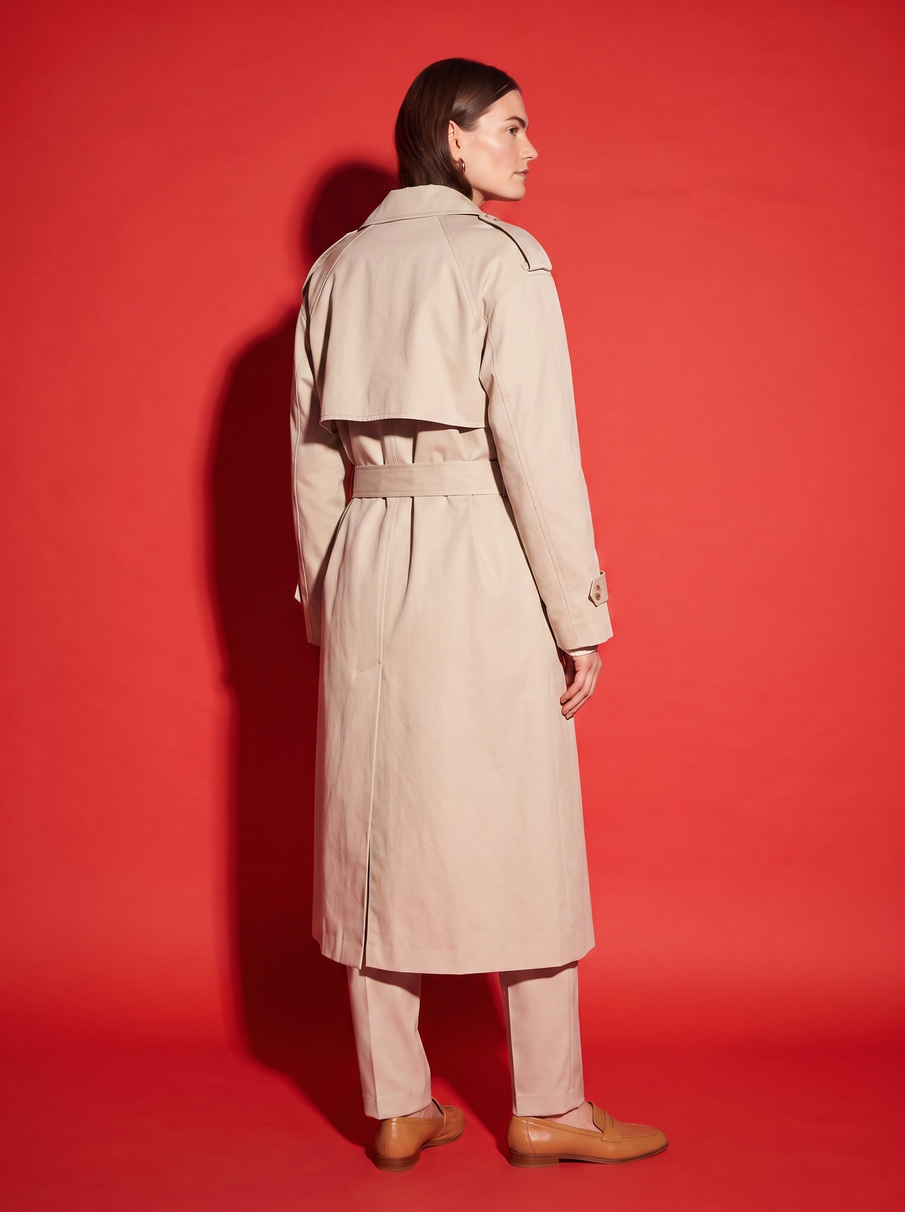 Elodie Belted Trench Coat, back view